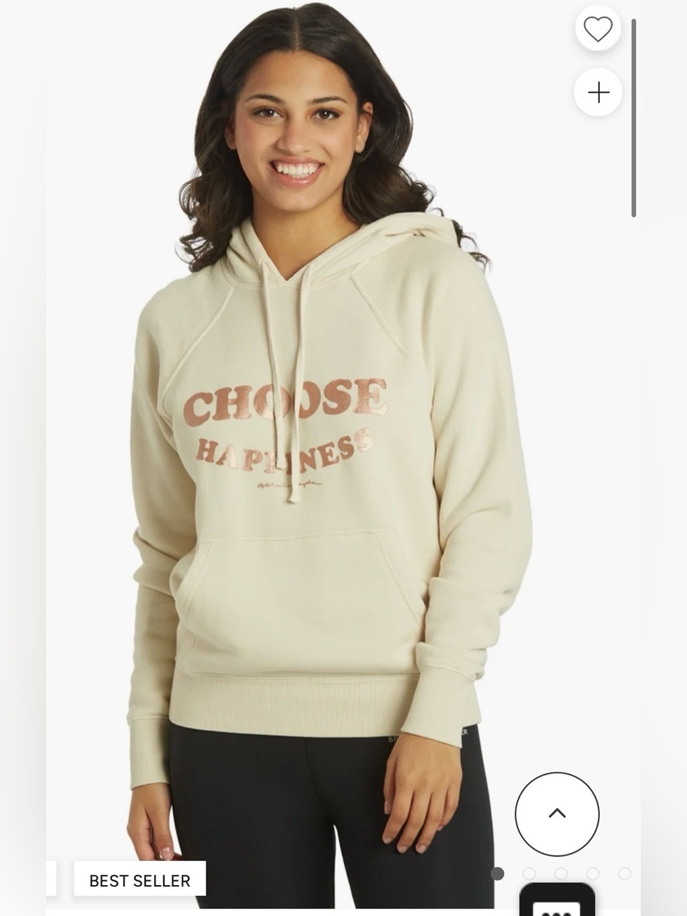 Spiritual Gangster Happiness Classic Kangaroo Pocket Hoodie Creamy Stone , M